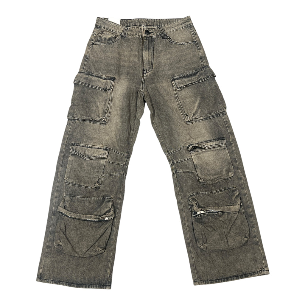 JEANS CARGO DA UOMO BAGGY SLAVATO  “TRAVIS”