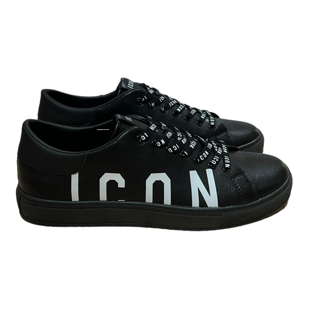 SCARPE ICON DA UOMO NERA "LOGO SCRITTA"