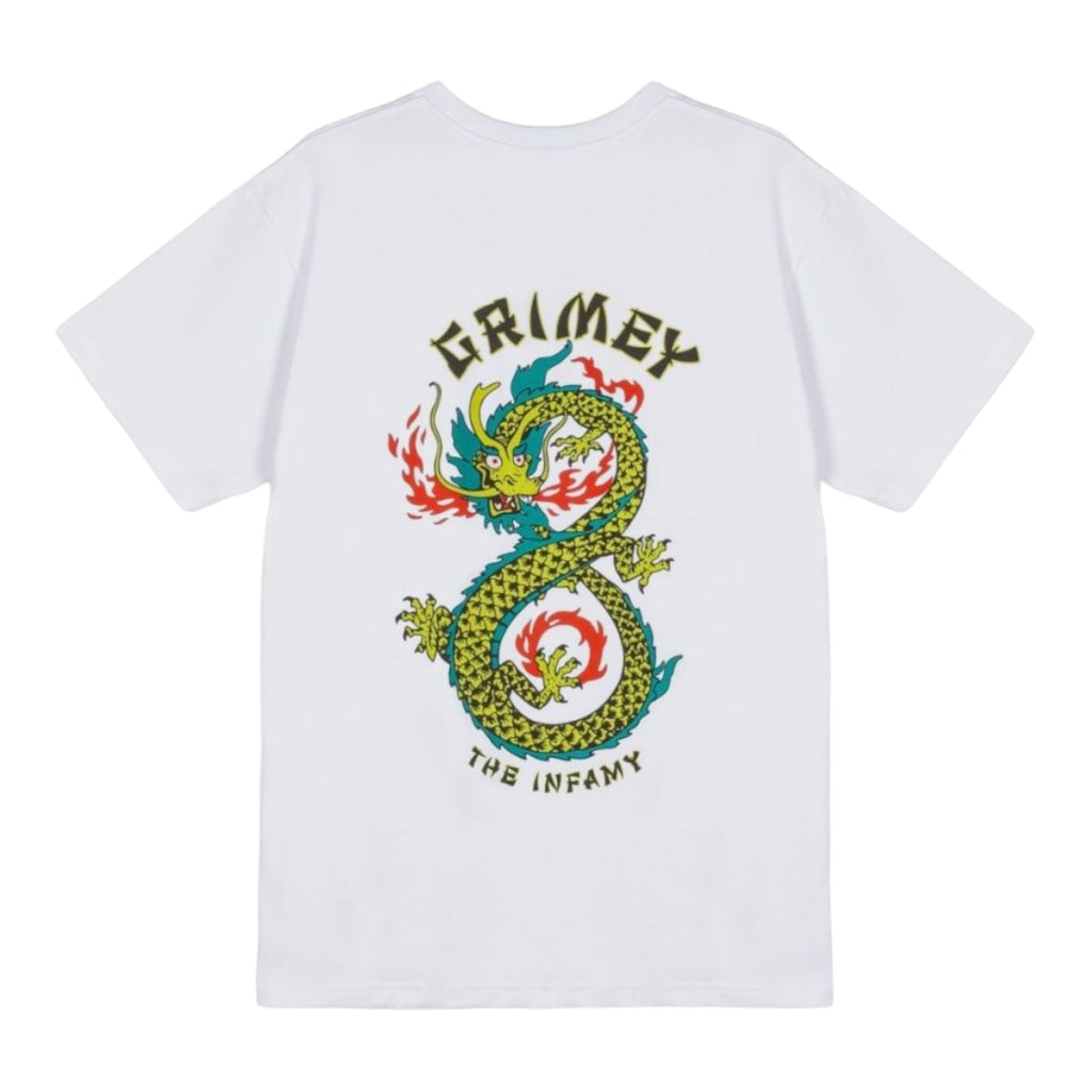 T-SHIRT DA UOMO GRIMEY BIANCA “THE LUCKY DRAGON”